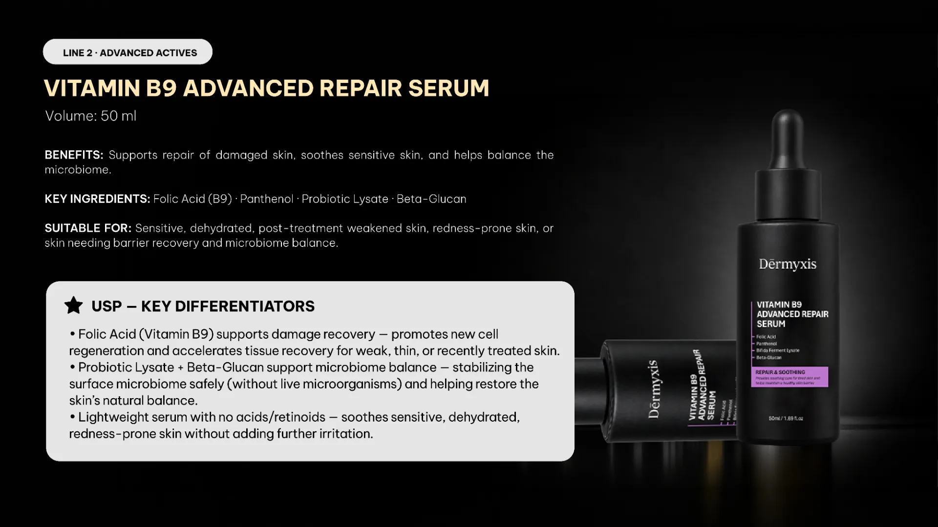 Vitamin B9 Advanced Repair Serum công nghệ