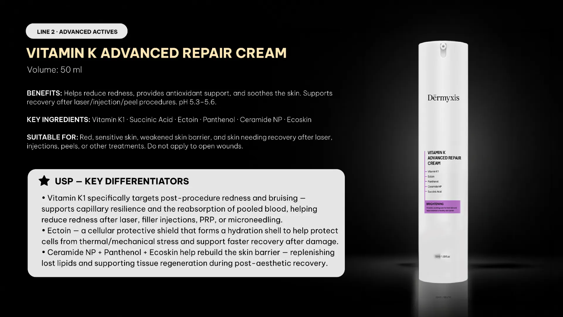 Vitamin K Advanced Repair Cream công nghệ